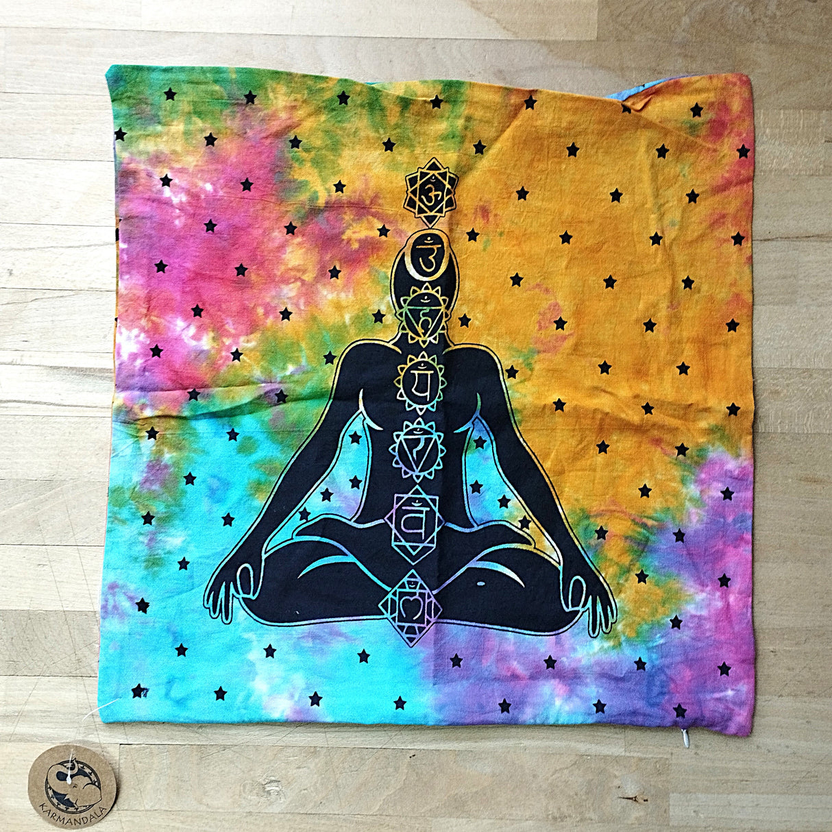 Einzelstück Kissenbezug Yogini 7 Chakren