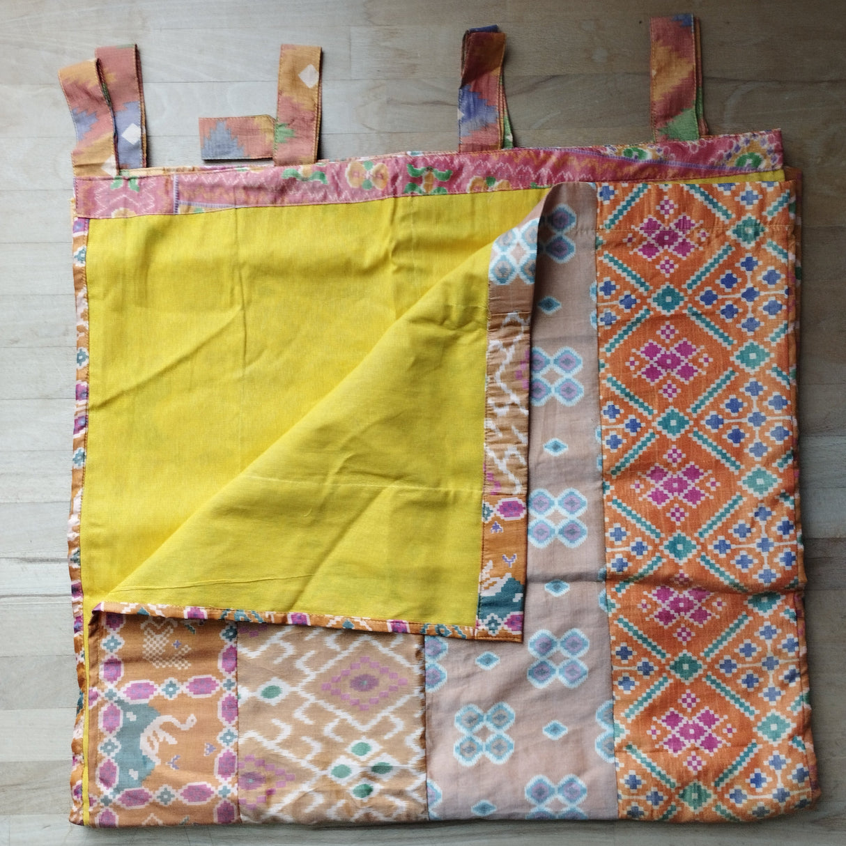 Einzelstück 1/2 Sari- Vorhang Orange 200 x 100 cm