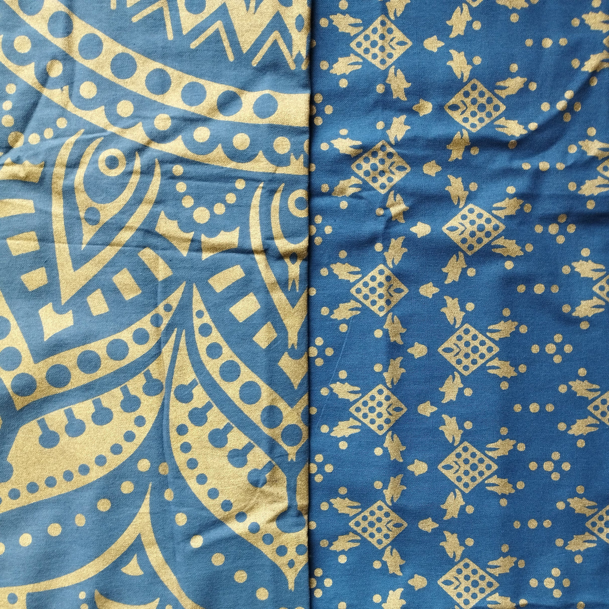 B-Ware Goldwandtuch Ombre Mandala Blau