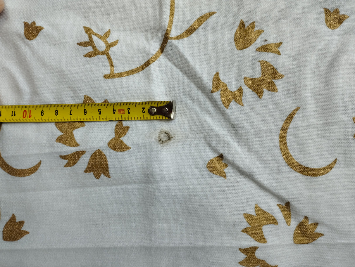 B- Ware Vorhang Goldener Lotus Weiß