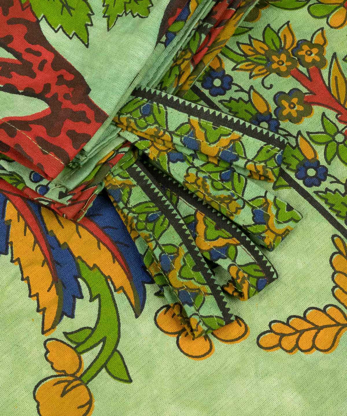 Indischer Vorhang Lebensbaum grün, Baum des Lebens Gardinen