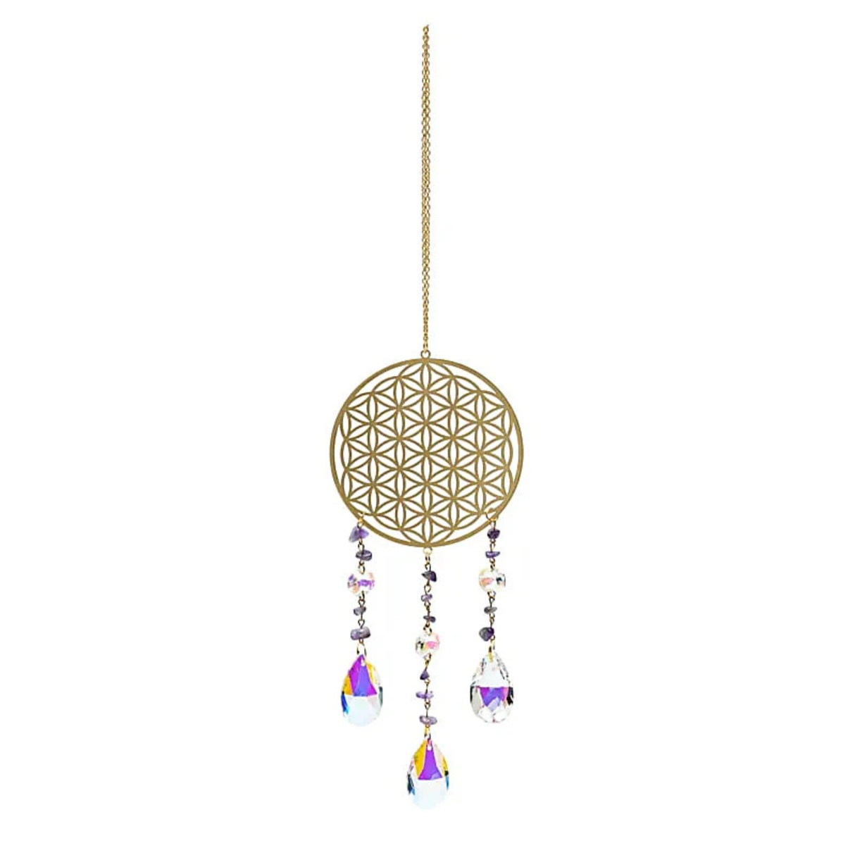 Sonnenfänger Blume des Lebens Amethyst
