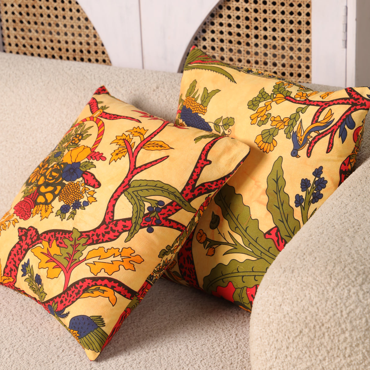 Kissen Lebensbaum Orange | 40x40 cm 2 St.