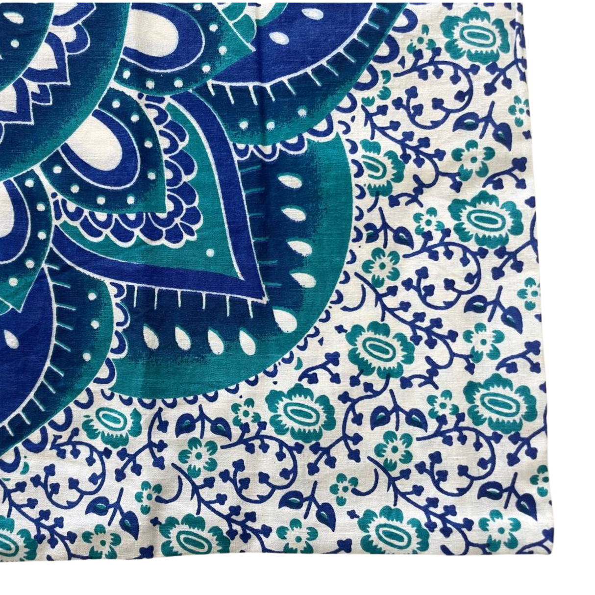 Zwei Kissenhüllen mit Lotusblüte in blau - 2x 40x40 cm aus 100% Baumwolle