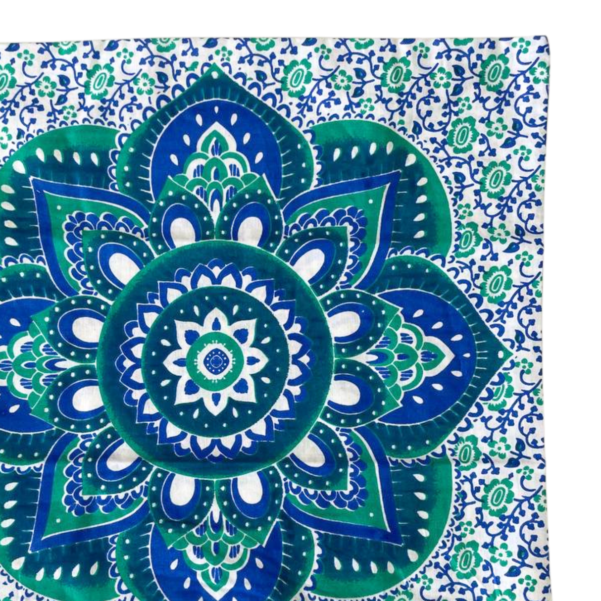 Zwei Kissenhüllen mit Lotusblüte in türkis - 2x 40x40 cm aus 100% Baumwolle