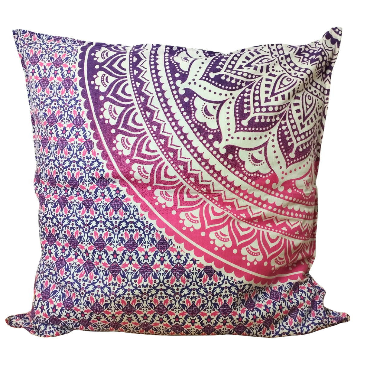 Kissenbezug Ombre Mandala Lila-Rosa 80x80 cm