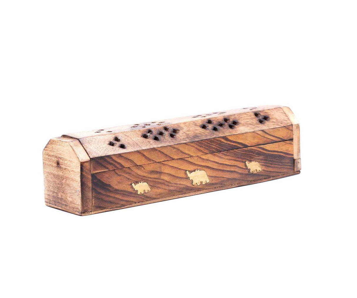 Räucherstäbchen- & Kegelhalter - Mangoholz mit Elefant