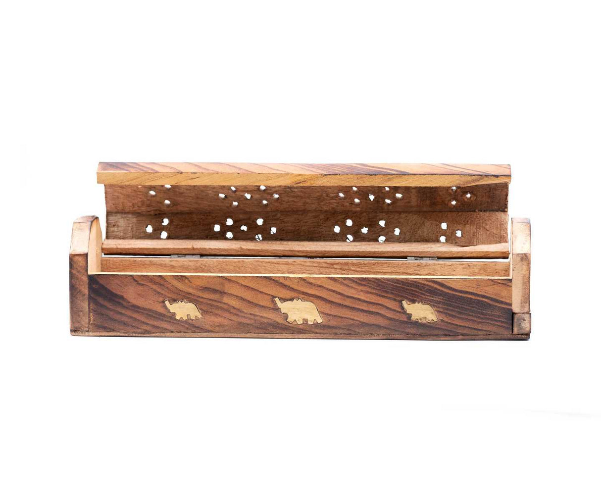 Räucherstäbchen- & Kegelhalter - Mangoholz mit Elefant