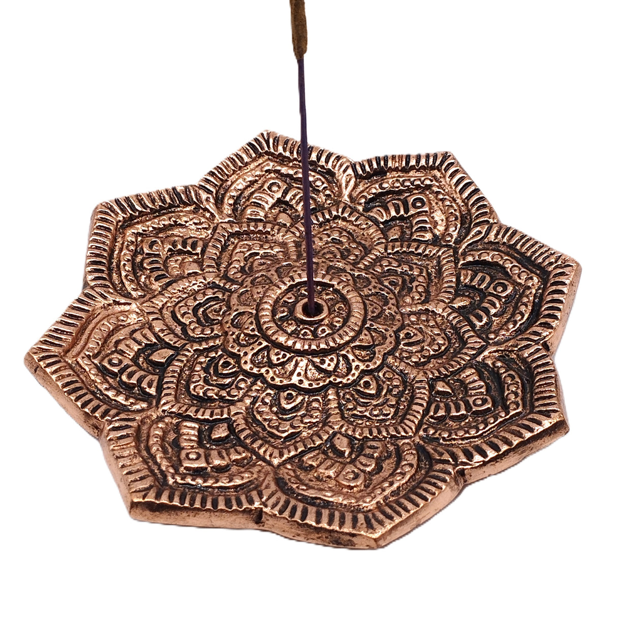 Räucherstäbchenhalter Lotusblume aus Messing