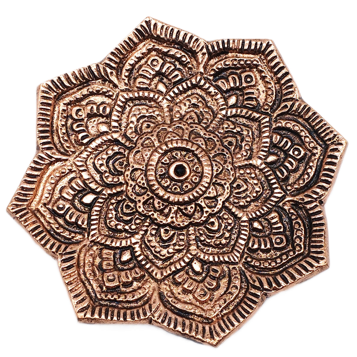 Räucherstäbchenhalter Lotusblume aus Messing