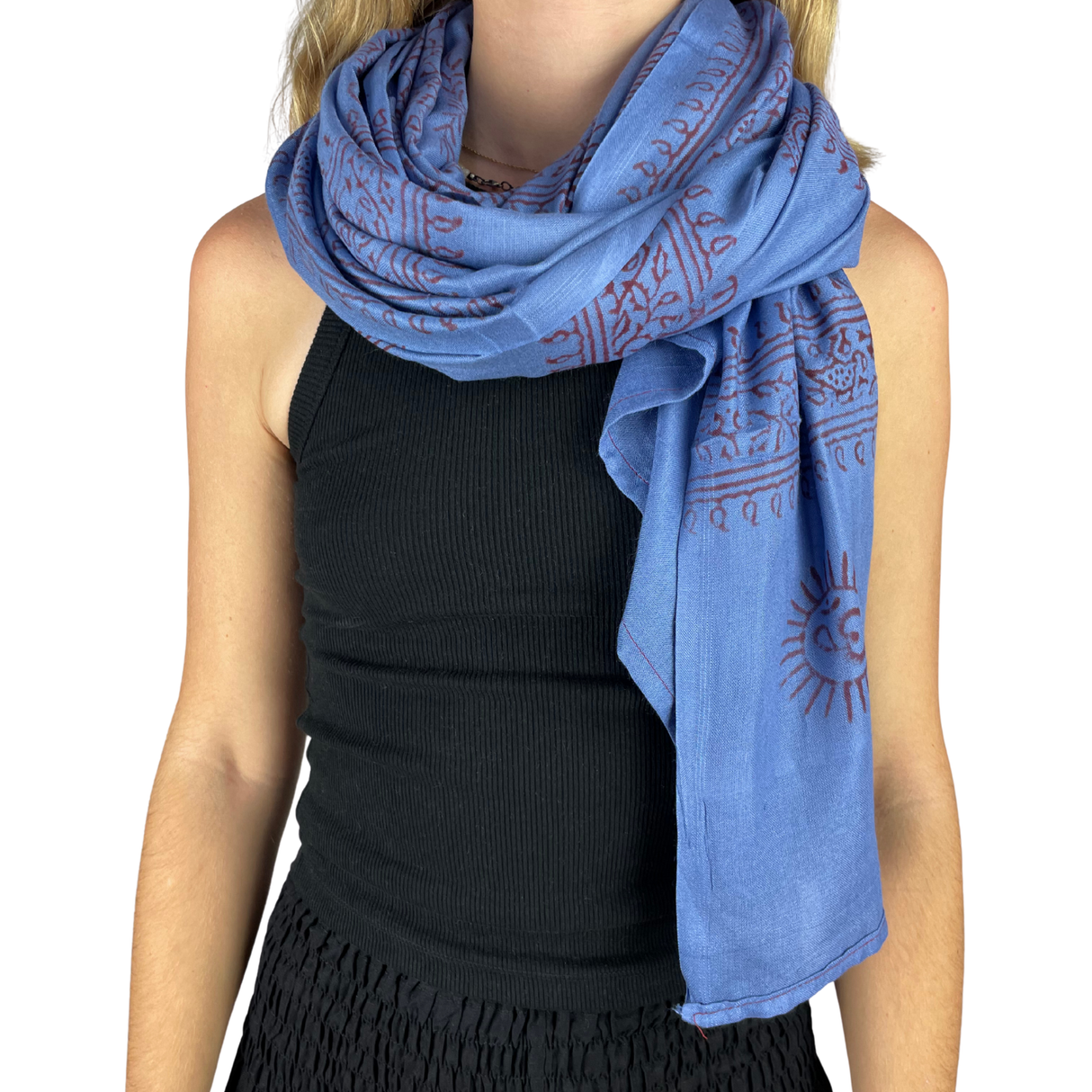 Ram Nami Tibetischer Glücksschal Blau