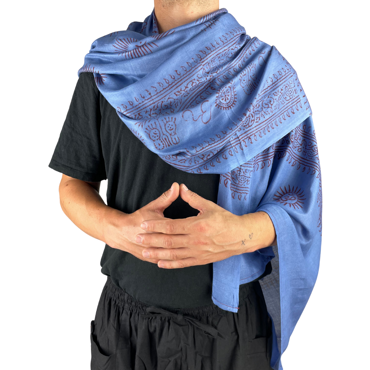 Ram Nami Tibetischer Glücksschal Blau