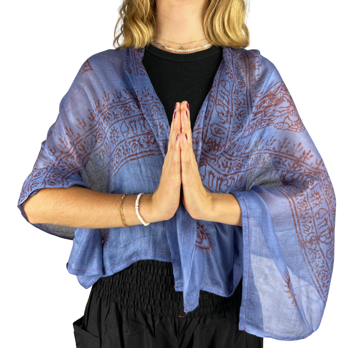 Ram Nami Tibetischer Glücksschal Blau