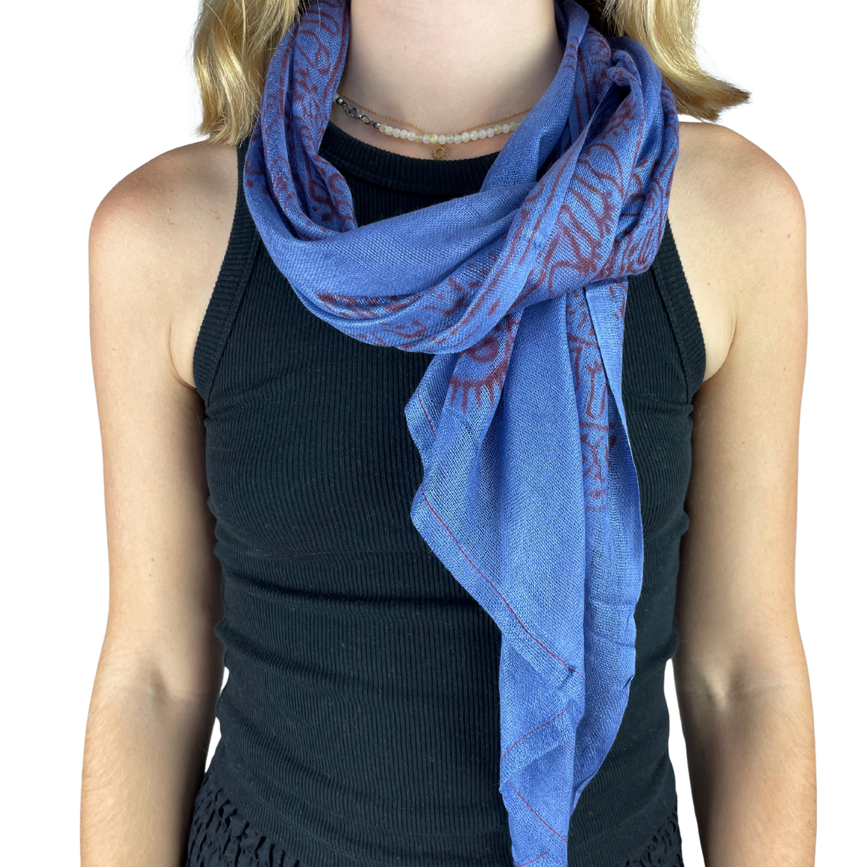 Ram Nami Tibetischer Glücksschal Blau