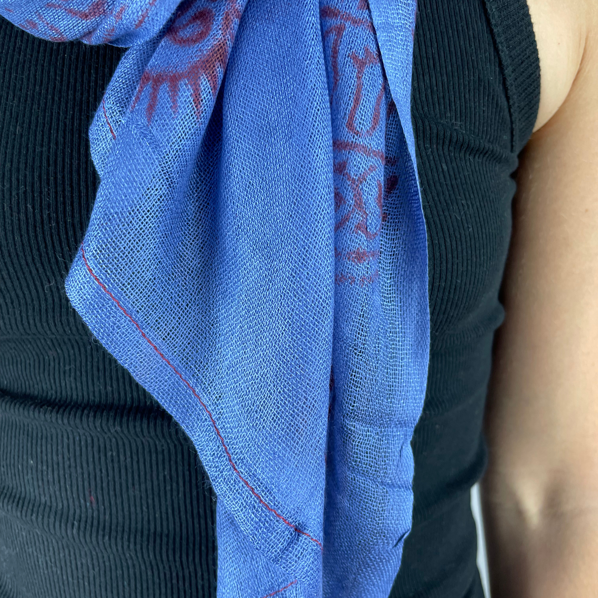 Ram Nami Tibetischer Glücksschal Blau