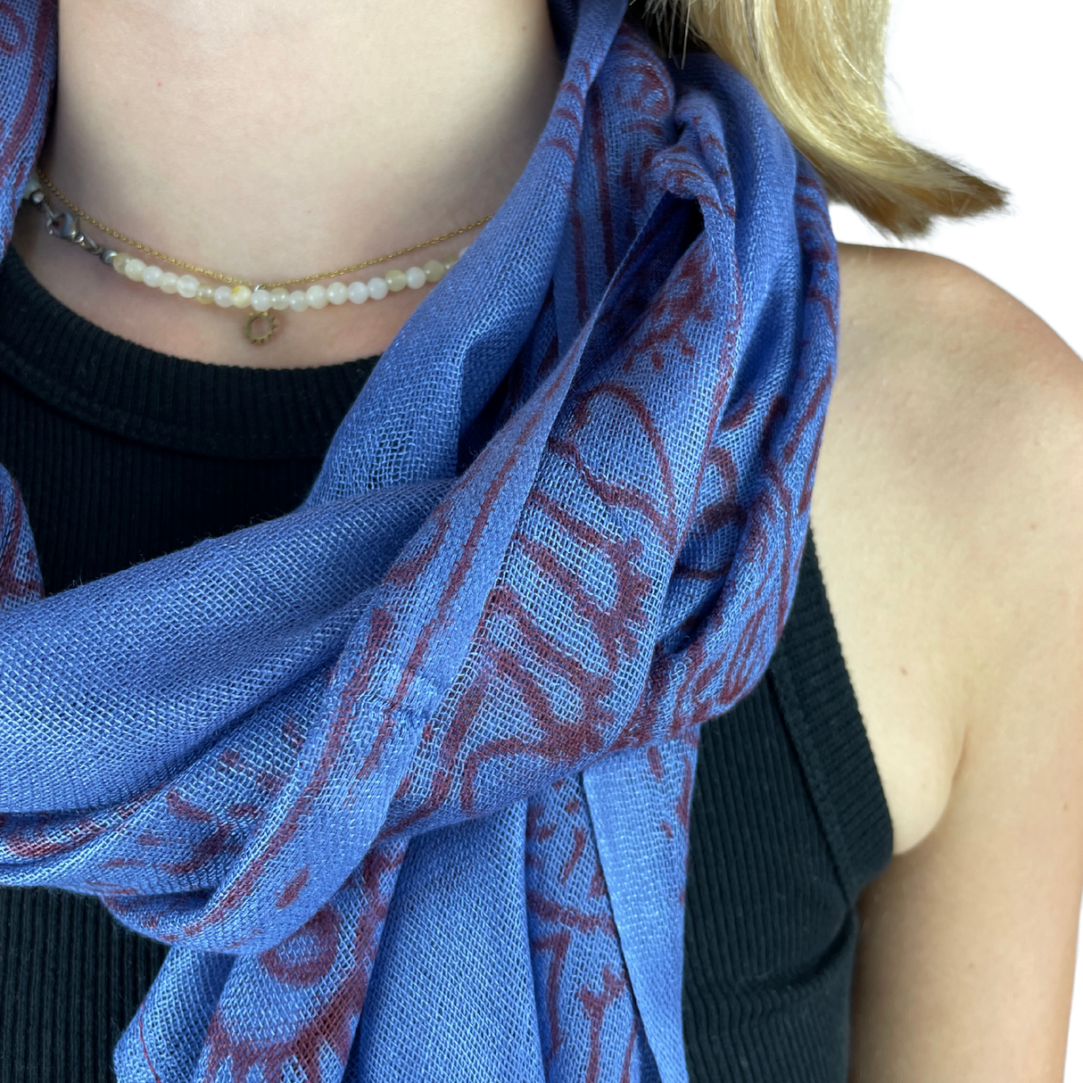 Ram Nami Tibetischer Glücksschal Blau