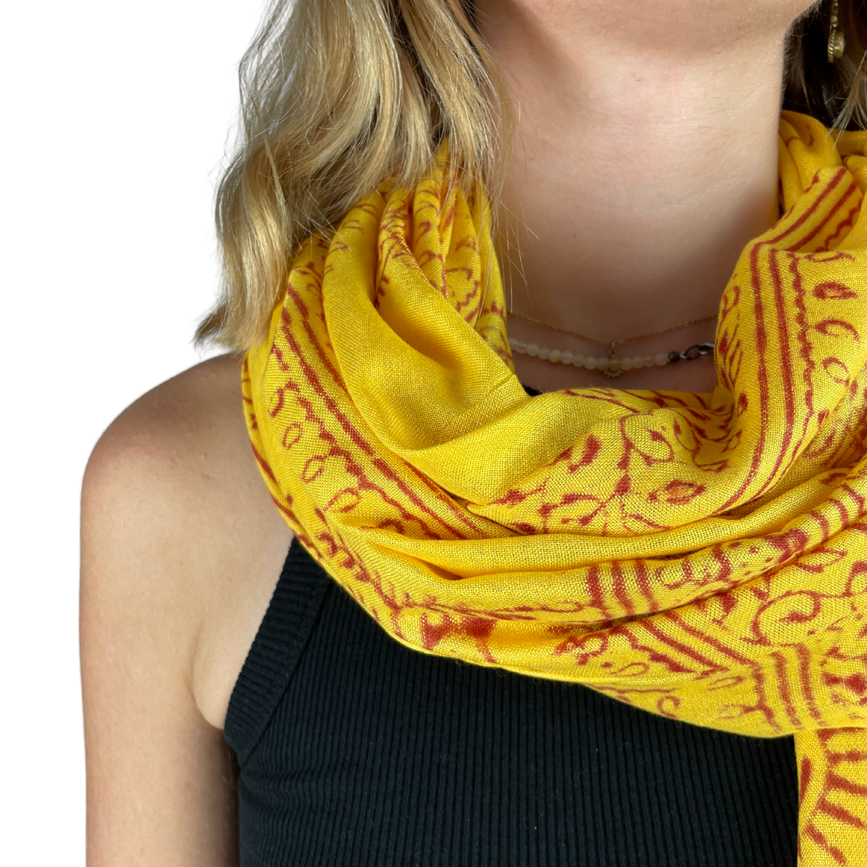 Ram Nami Tibetischer Glücksschal Gelb