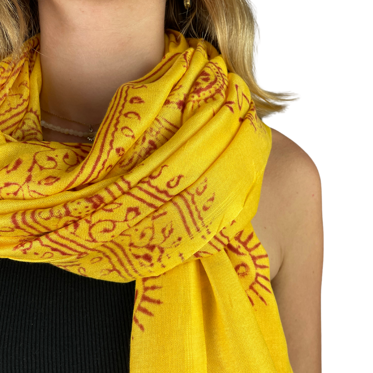 Ram Nami Tibetischer Glücksschal Gelb