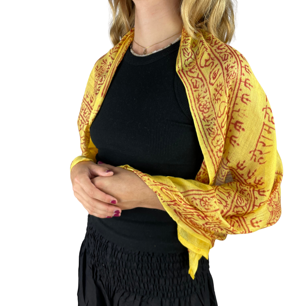 Ram Nami Tibetischer Glücksschal Gelb