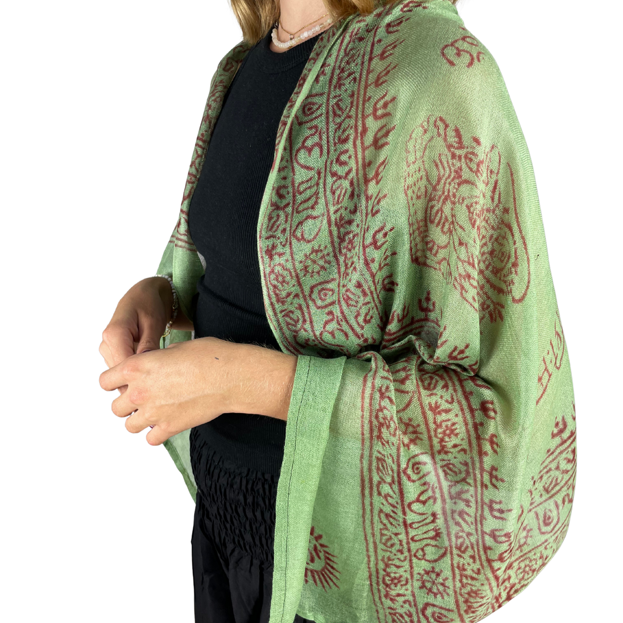 Ram Nami Tibetischer Glücksschal Grün