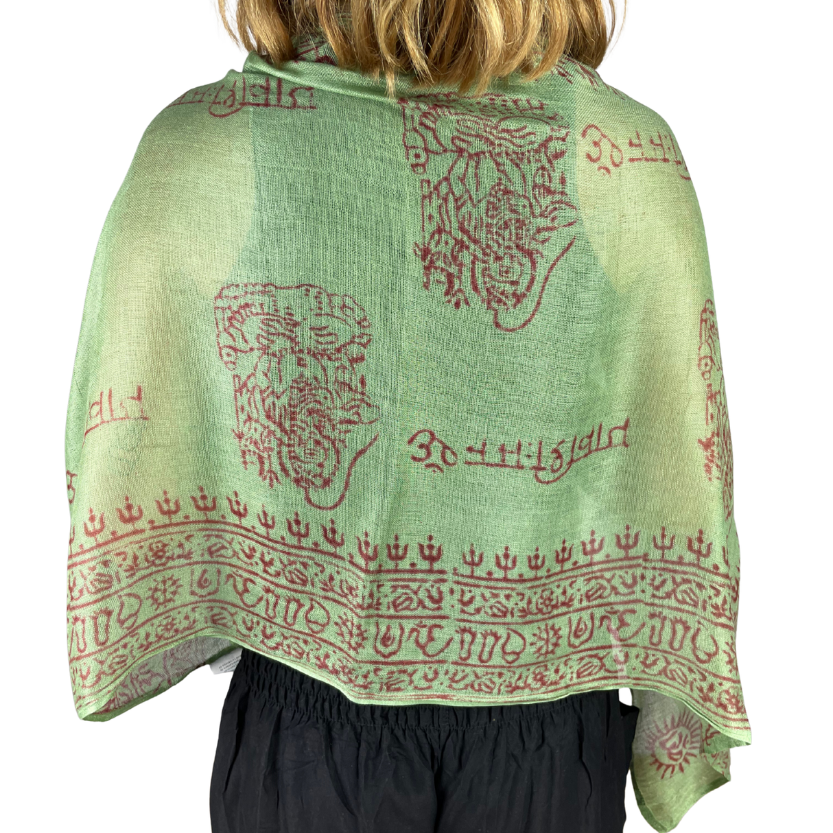 Ram Nami Tibetischer Glücksschal Grün