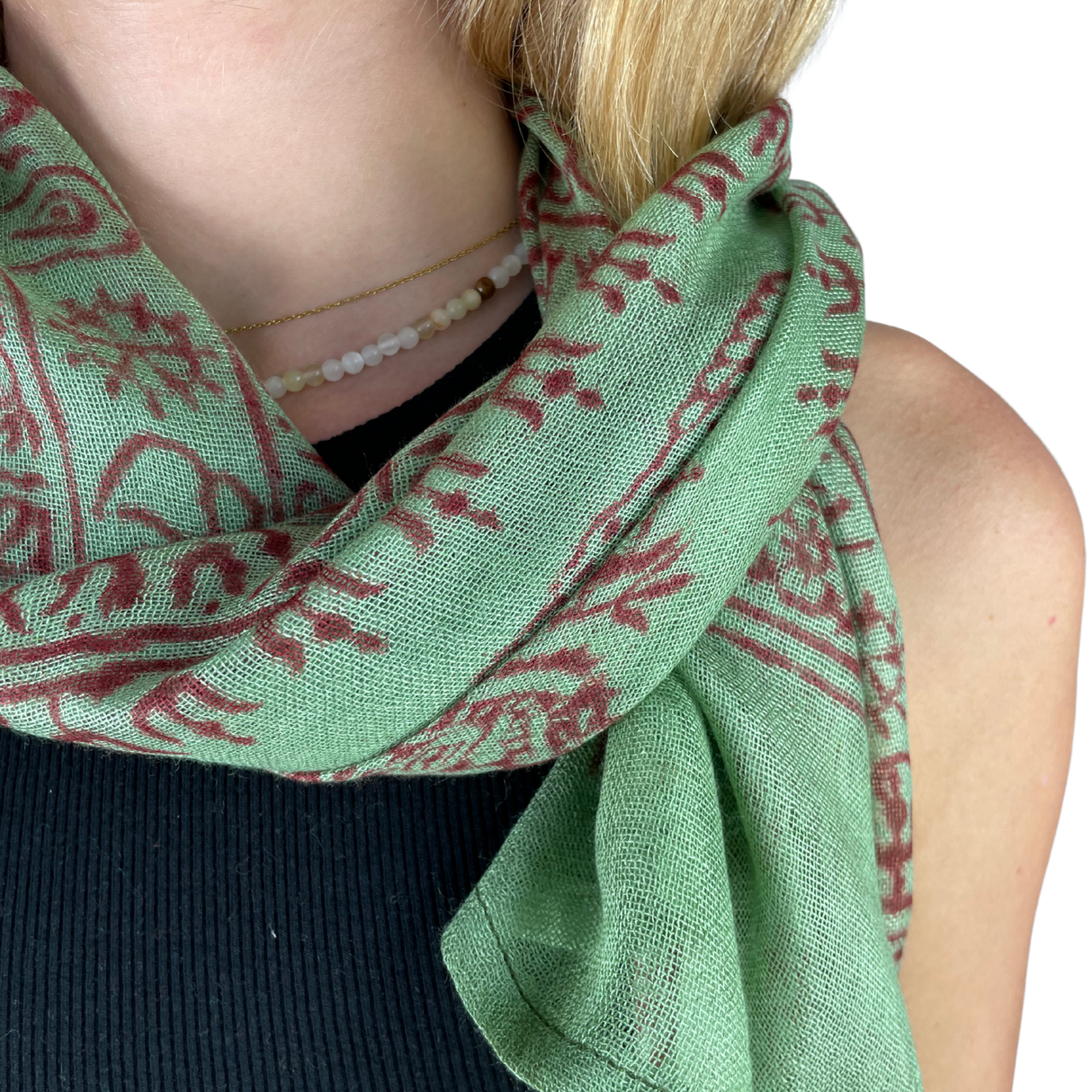 Ram Nami Tibetischer Glücksschal Grün