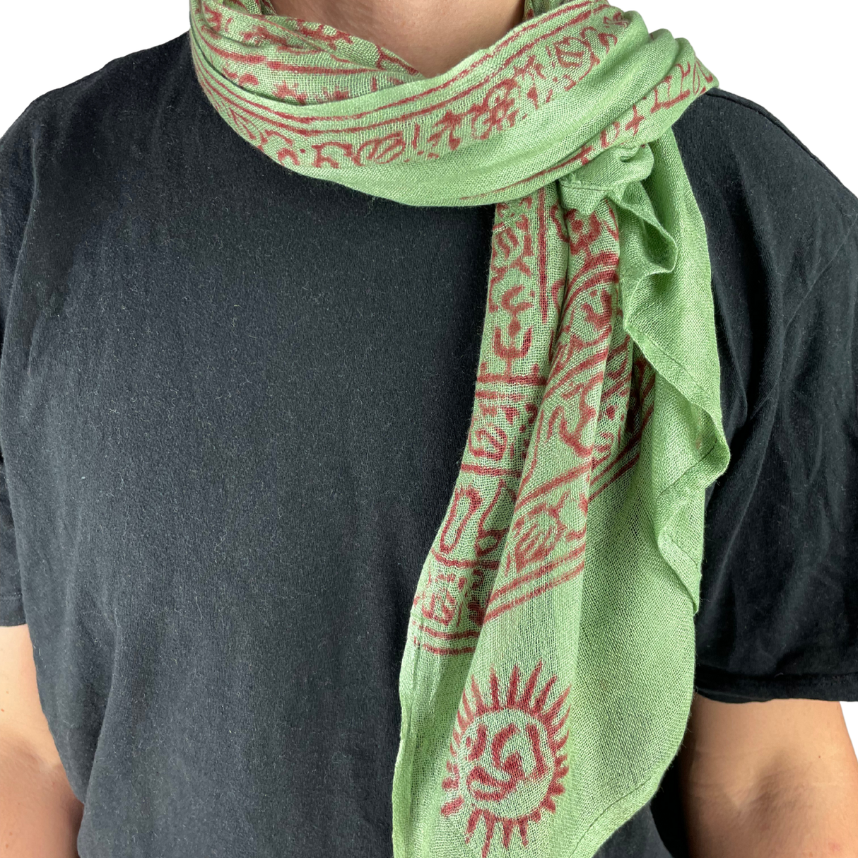 Ram Nami Tibetischer Glücksschal Grün