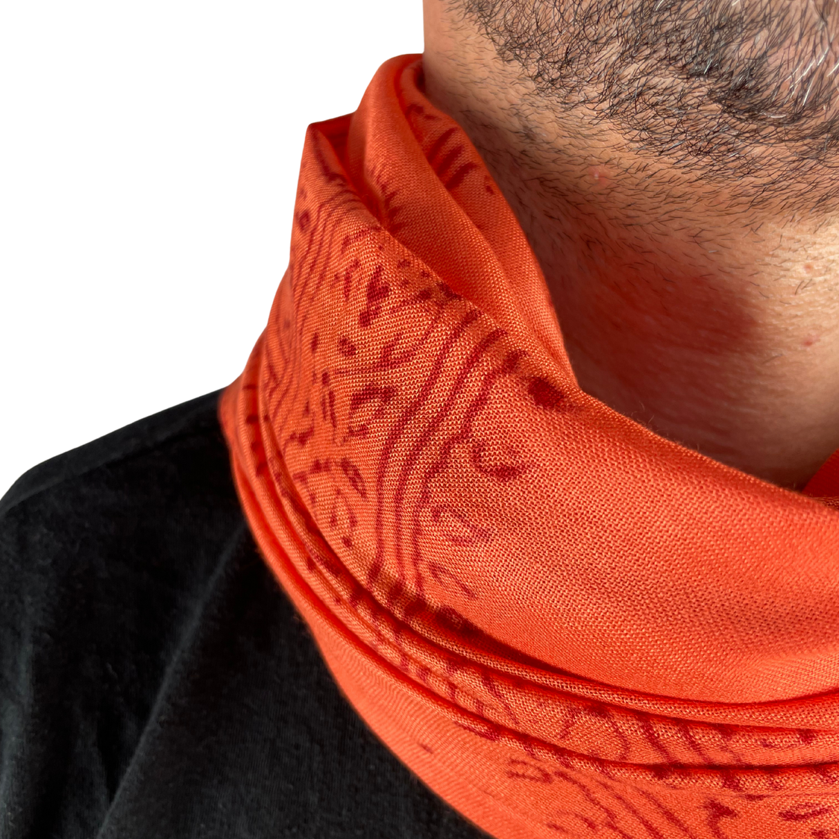 Ram Nami Tibetischer Glücksschal Orange