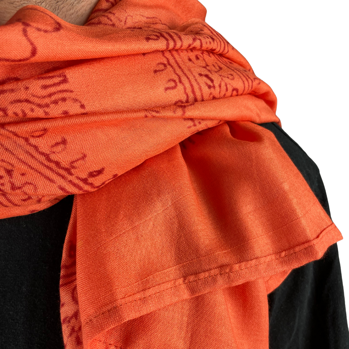 Ram Nami Tibetischer Glücksschal Orange