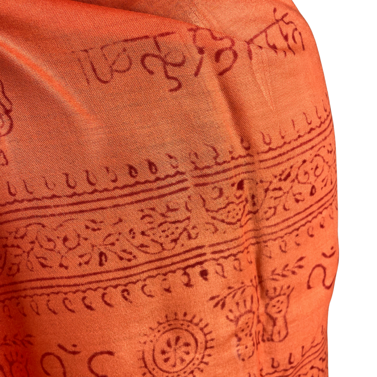 Ram Nami Tibetischer Glücksschal Orange