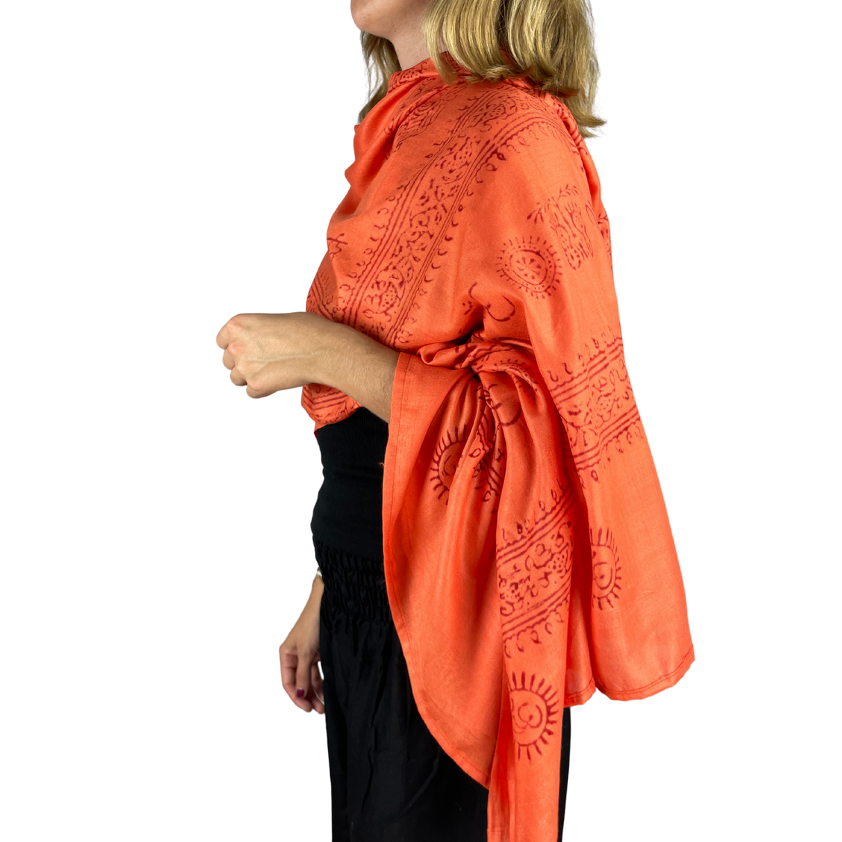 Ram Nami Tibetischer Glücksschal Orange