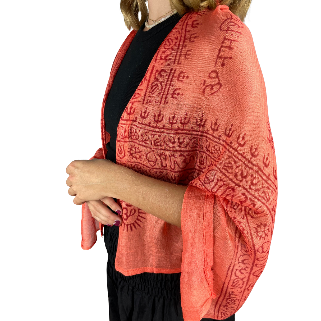 Ram Nami Tibetischer Glücksschal Orange