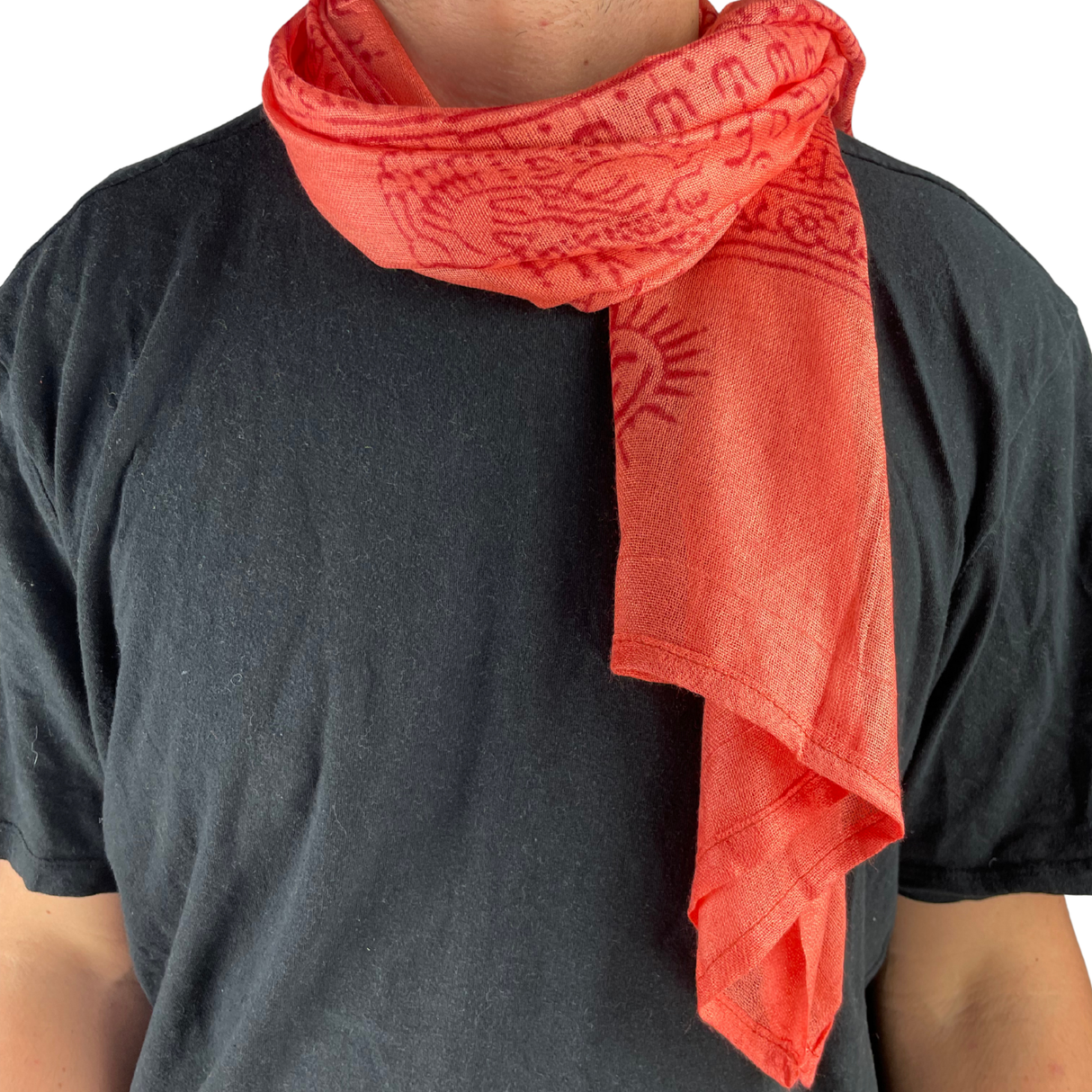 Ram Nami Tibetischer Glücksschal Orange