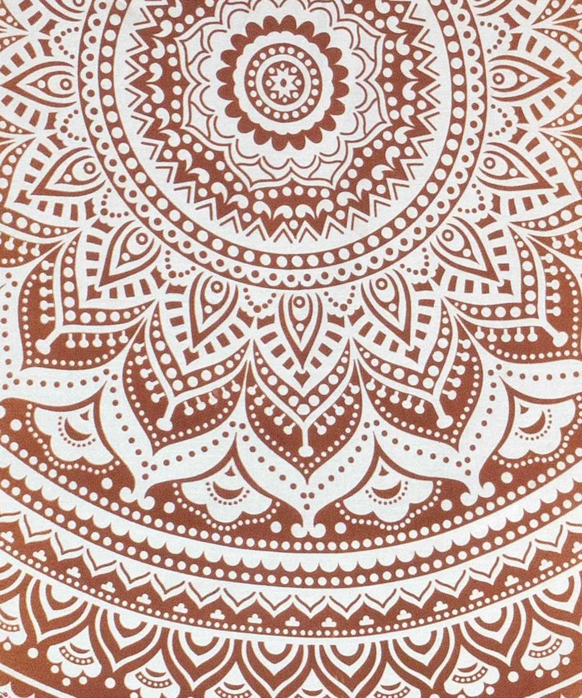 Rundes Mandala Tuch Ombre ocker braun - ca. 185 cm