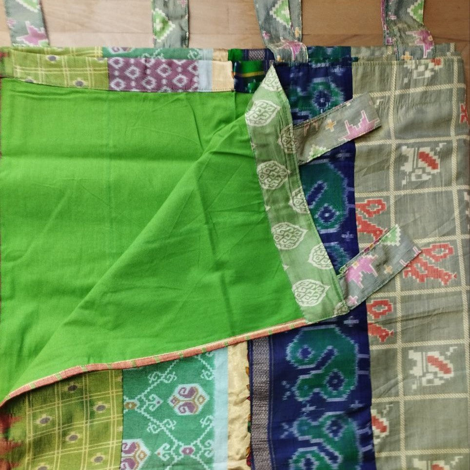 Einzelstück 1/2 Sari- Vorhang Grün 250 x 110 cm