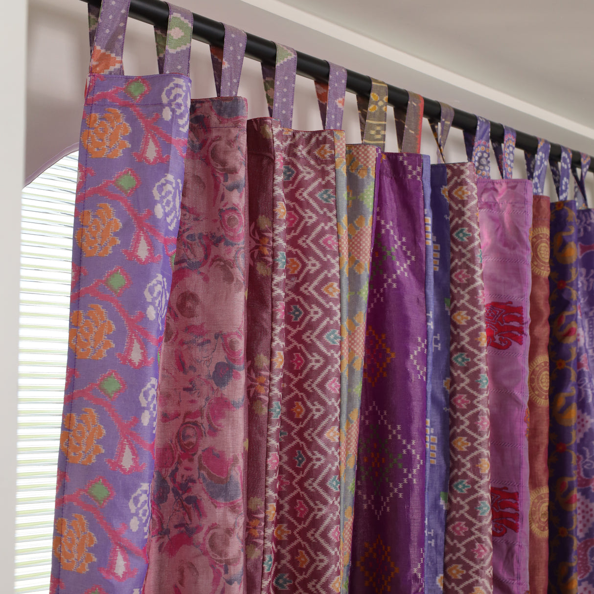 Sari Vorhang Pink - 2-teilig Patchwork Gardinen