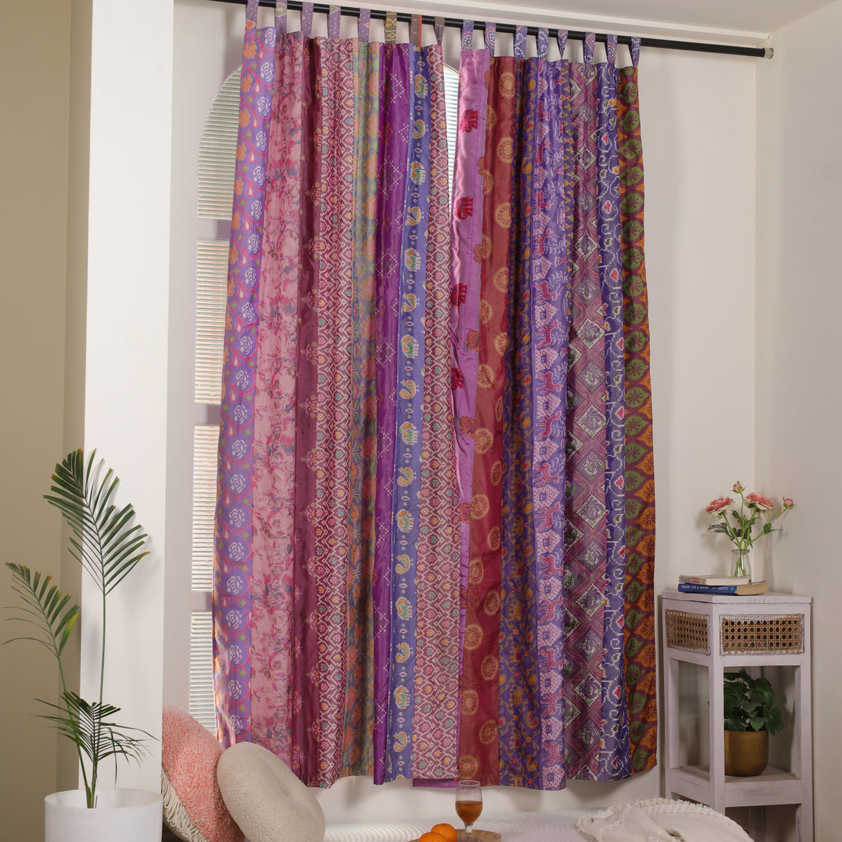 Sari Vorhang Pink - 2-teilig Patchwork Gardinen