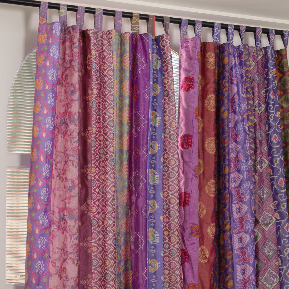 Sari Vorhang Pink - 2-teilig Patchwork Gardinen