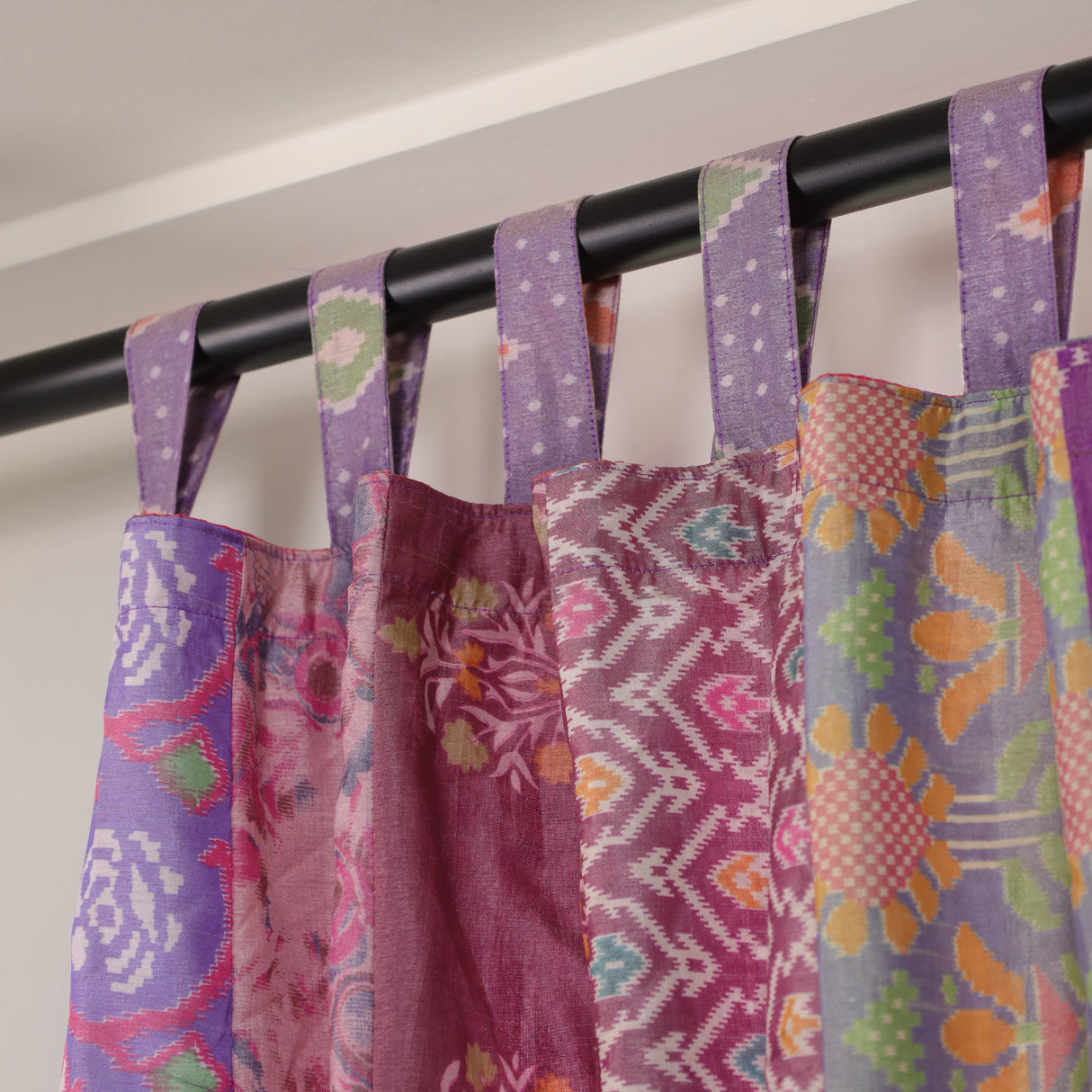 Sari Vorhang Pink - 2-teilig Patchwork Gardinen