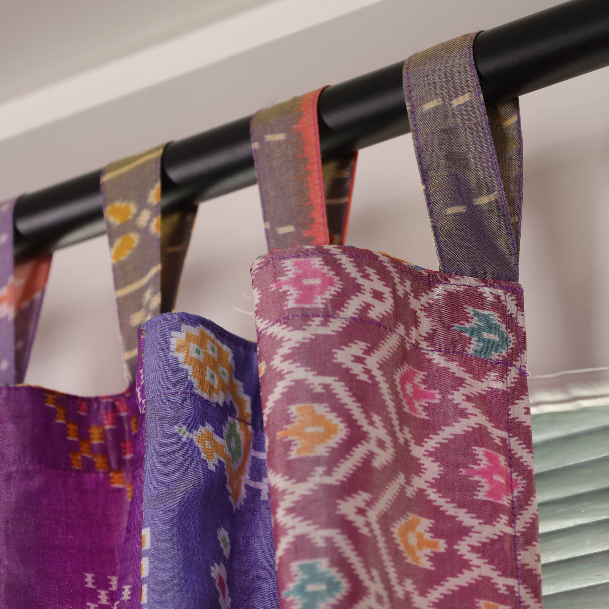 Sari Vorhang Pink - 2-teilig Patchwork Gardinen