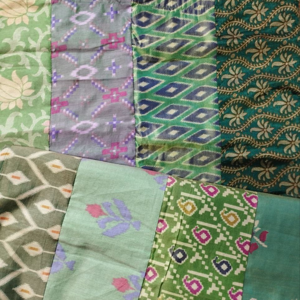 1/2 Sari- Vorhang Grün 250 x 110 cm