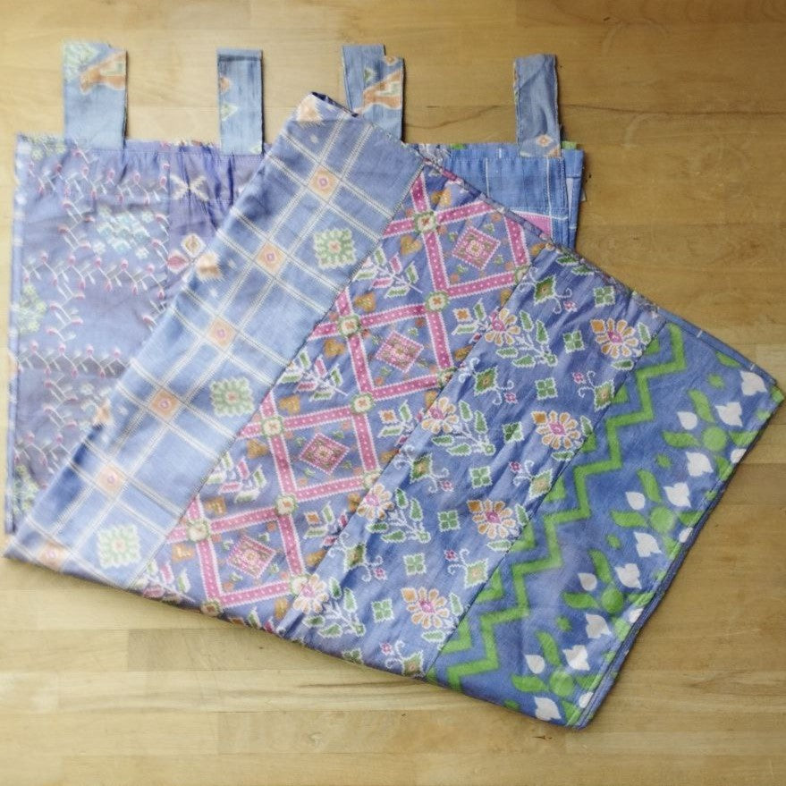 Set: 3x 1/2 Sari- Vorhang 200 x 110 cm