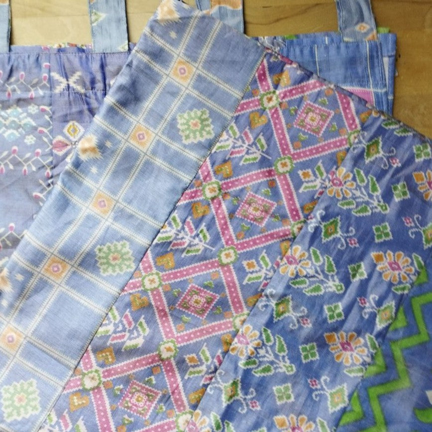 Set: 3x 1/2 Sari- Vorhang 200 x 110 cm