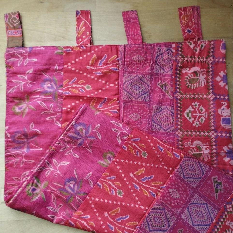 Set: 3x 1/2 Sari- Vorhang 200 x 110 cm