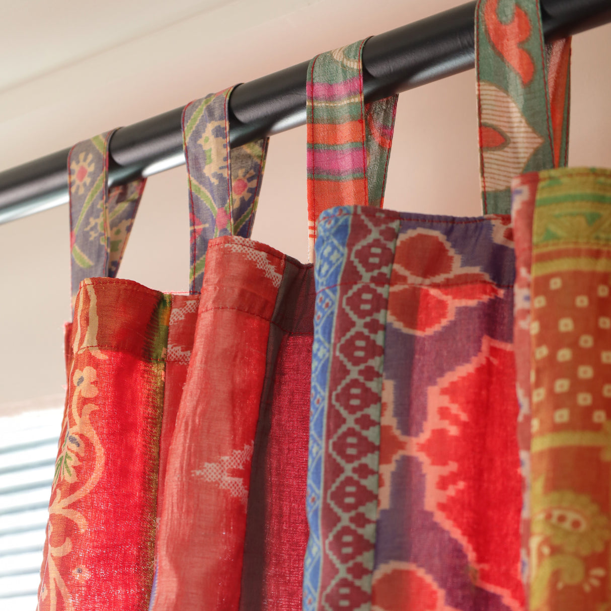 Sari Vorhang Bunt - 2-teilig Patchwork Gardinen