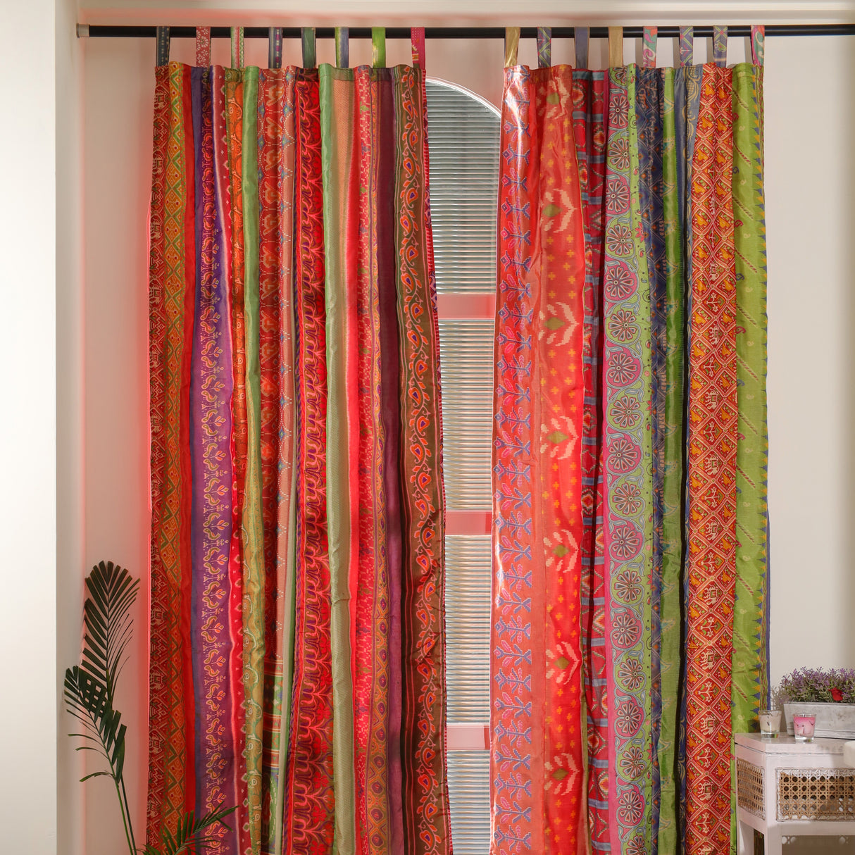 Sari Vorhang Bunt - 2-teilig Patchwork Gardinen