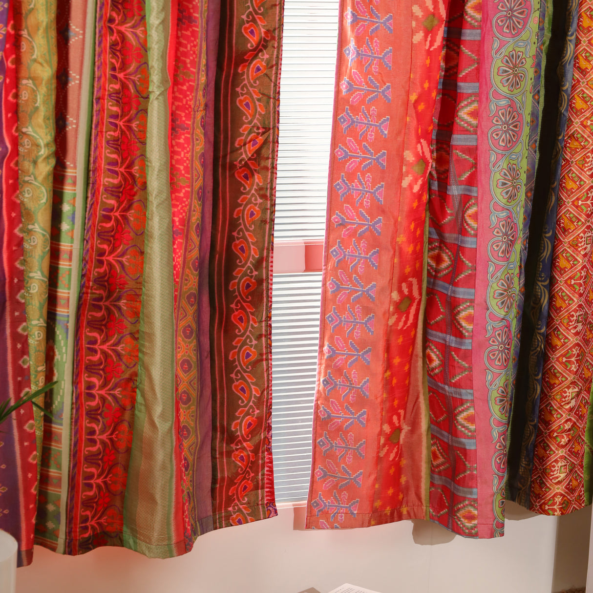 Sari Vorhang Bunt - 2-teilig Patchwork Gardinen