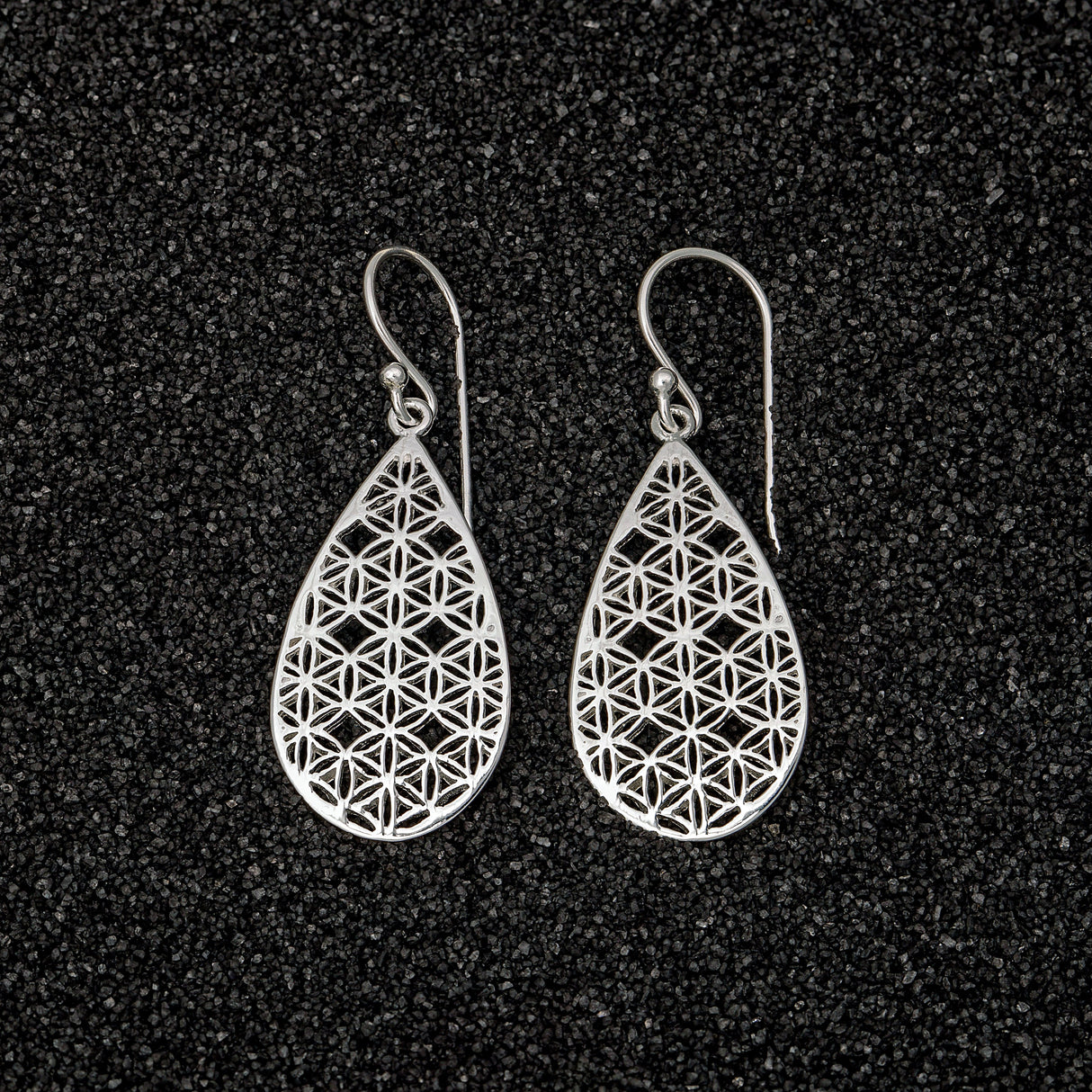 Schmuckset Lebensblume Silber- Ohrringe & Halskette