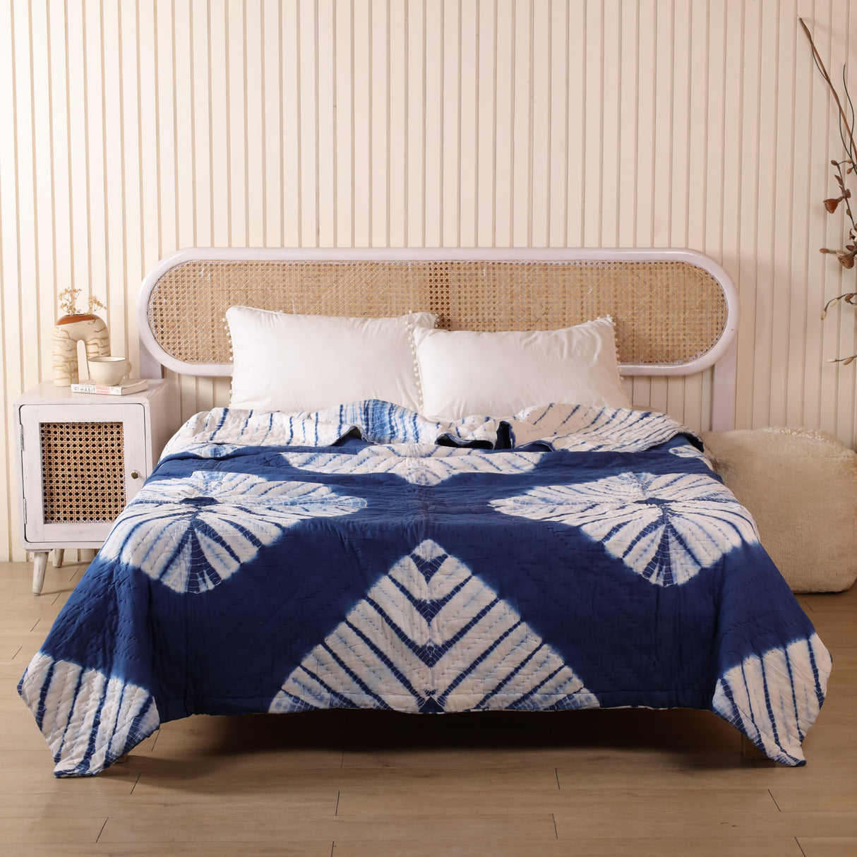 Steppdecke Batik Blau 270 x 240 cm