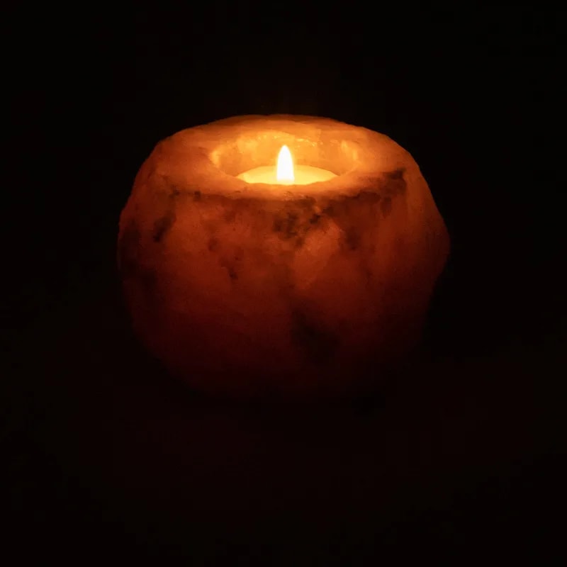 Teelichthalter Himalaya Salz Kristall